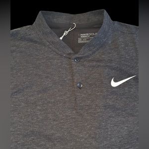 Nike Golf Modern Dri Fit Blade Henley Short Sleeve Shirt 850698-010 Mens Large